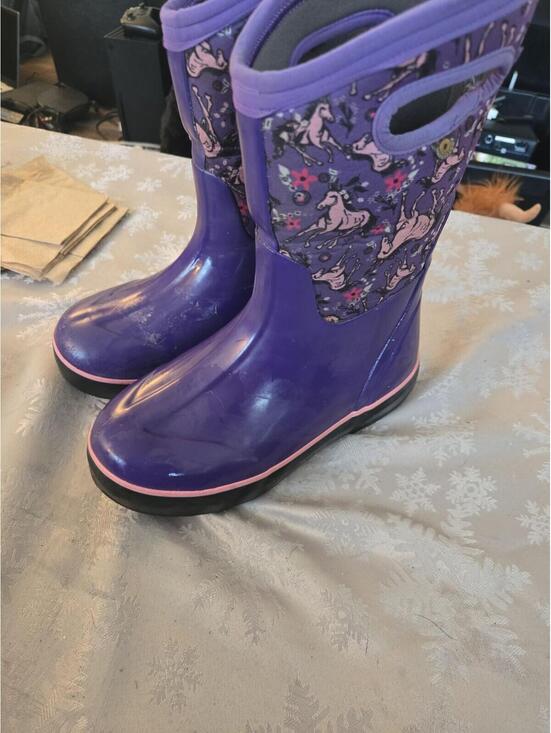Bogs Other - Bogs Kids Classic II Unicorn Purple Waterproof Boots Size Youth 3